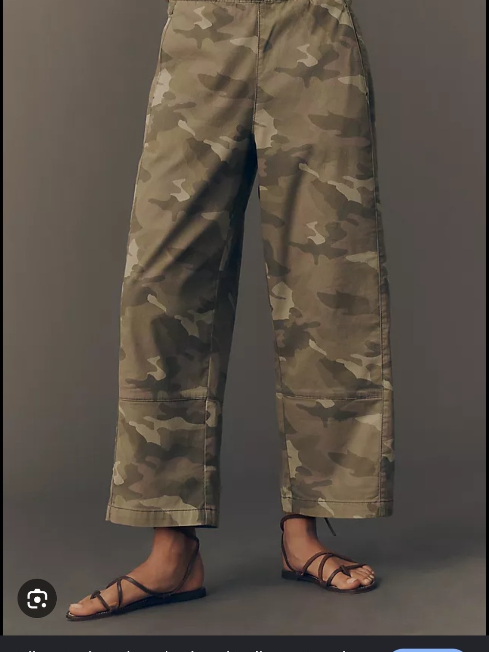 Pilcro Camouflage Wide-Leg Pants in Olive and Tan